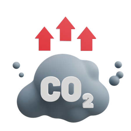 Emissões de CO 2  3D Icon