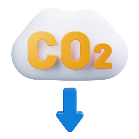 Co2 Reduzir  3D Icon