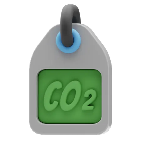 Co 2 Tag  3D Icon