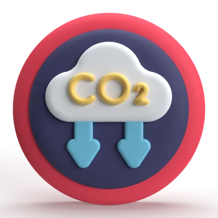 Co2  3D Icon