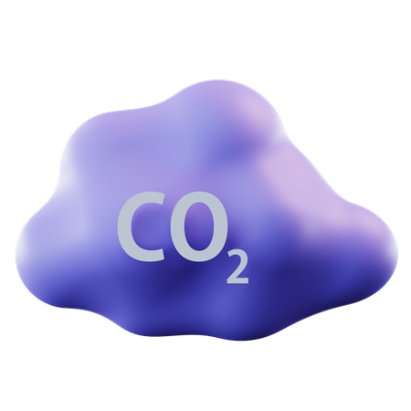 CO2  3D Icon