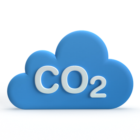 CO2  3D Icon