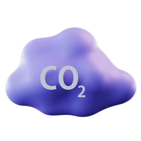 CO2  3D Icon