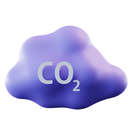 CO2  3D Icon