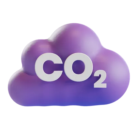 CO2 Cloud  3D Icon