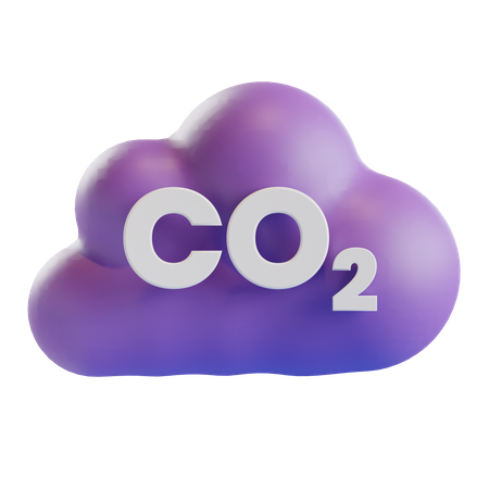 CO2 Cloud  3D Icon