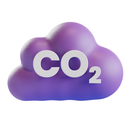 CO2 Cloud 3D Icon