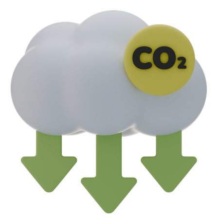 Emissão de co2  3D Icon