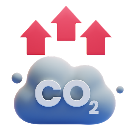 Aumento de CO2  3D Icon