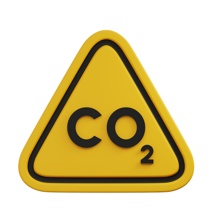 CO2 경고 표시  3D Icon