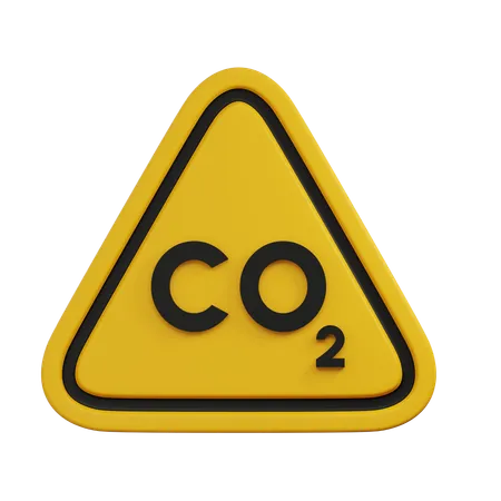 CO2 경고 표시  3D Icon