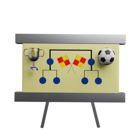 コーチのサッカーのプレゼンテーション  3D Icon