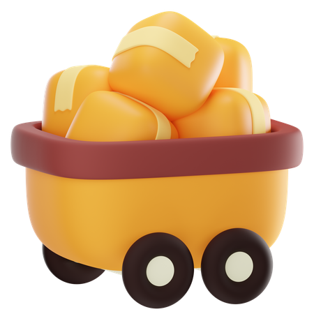 Coal Cart  3D Icon