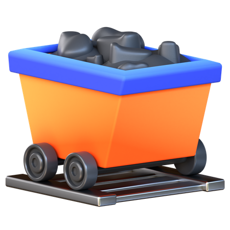 Coal Cart  3D Icon