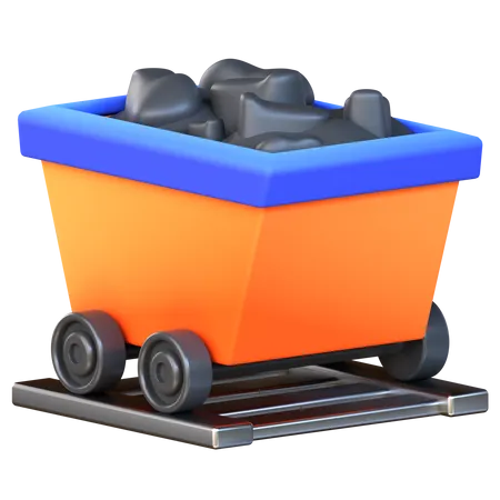 Coal Cart  3D Icon