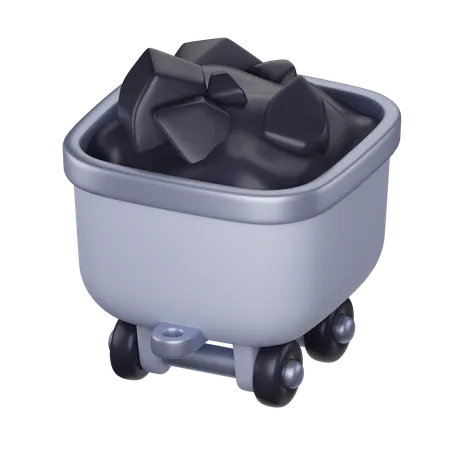 Coal Cart  3D Icon