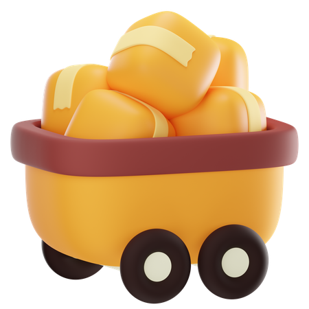 Coal Cart  3D Icon