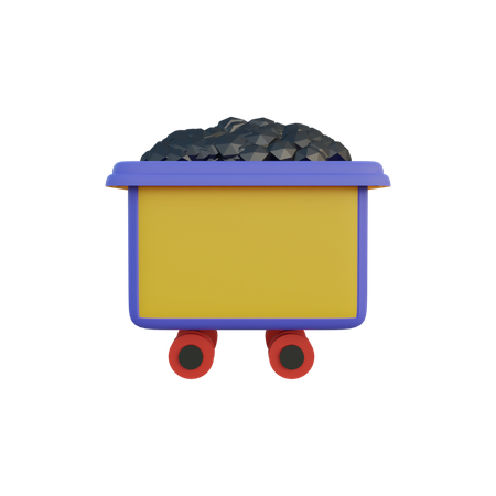 Coal Cart  3D Illustration