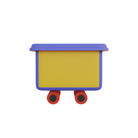 Coal Cart 3D Illustration