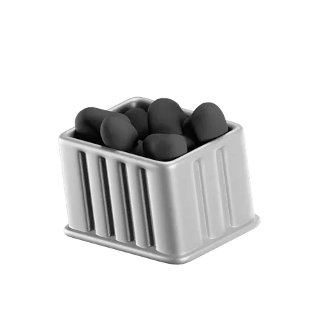 Coal Container  3D Icon