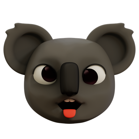 Emoji de cara feia de coala  3D Icon