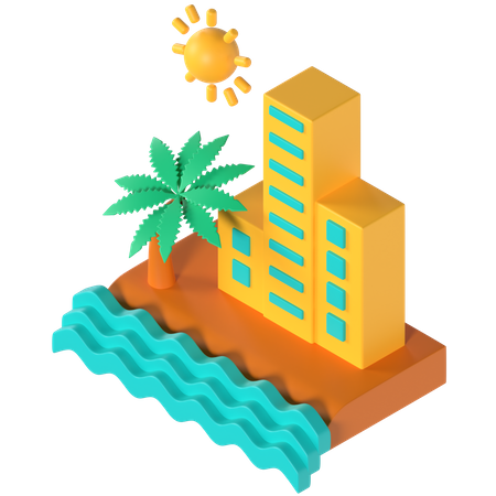 Coast  3D Icon