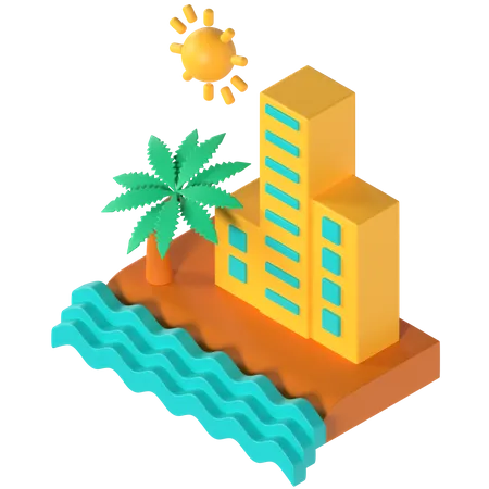 Coast  3D Illustration