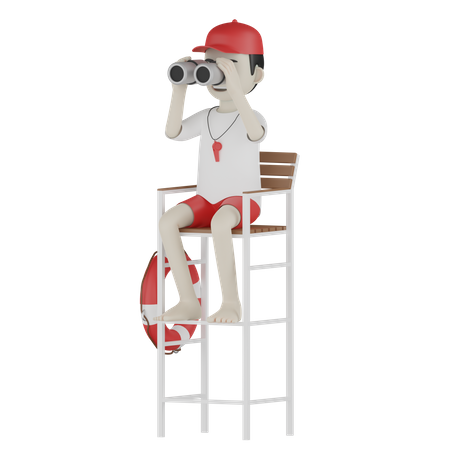 Coast Guard Searching  3D Icon