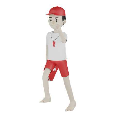 Coastal Guard Walking  3D Icon