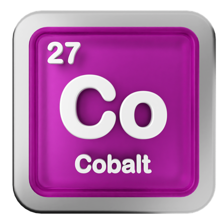 Cobalt Periodic Table  3D Icon