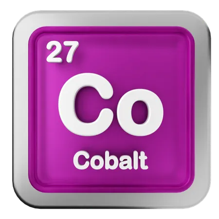 Cobalt Periodic Table  3D Icon