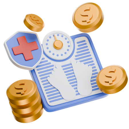 Cobertura de peso y salud  3D Icon