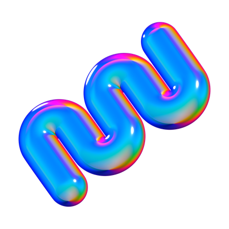 Forma abstrata de cobra  3D Icon