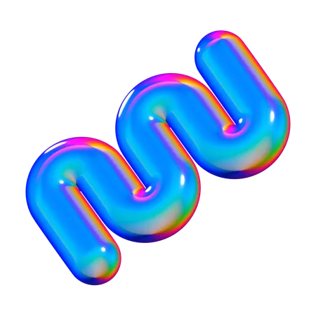 Forma abstrata de cobra  3D Icon