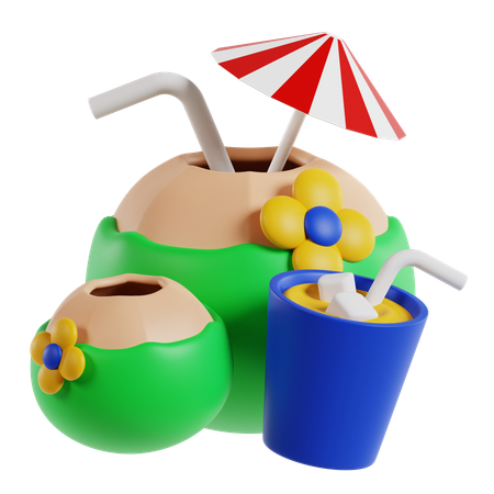 Noce di cocco  3D Icon