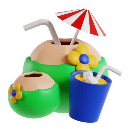 Noce di cocco  3D Icon