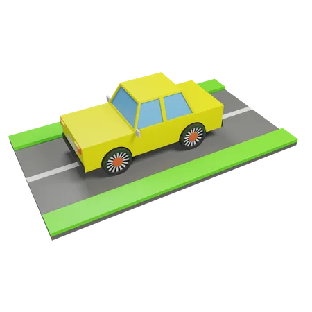 Coche Sencillo Vehiculo 3D Icon