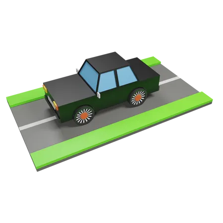 Coche Sencillo Vehiculo 3D Icon