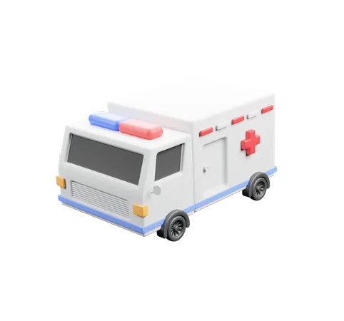 Coche Ambulancia  3D Icon