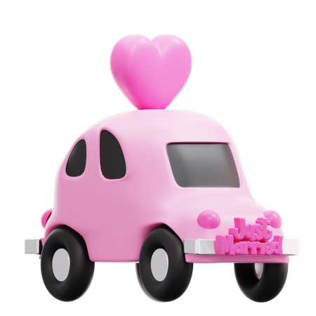 Coche de boda  3D Icon