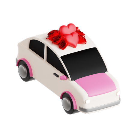 Coche de boda  3D Icon