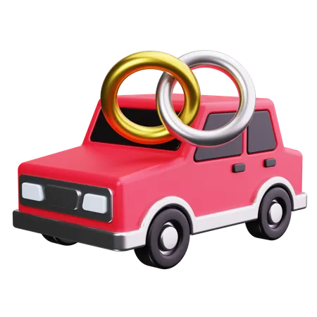 Coche de boda  3D Icon