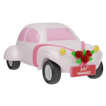 Coche de boda  3D Icon