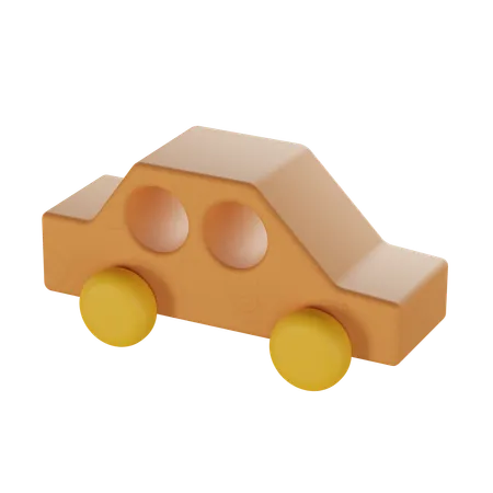 Coche de juguete de madera  3D Icon