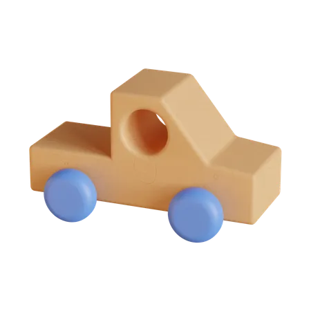 Coche de juguete de madera  3D Icon