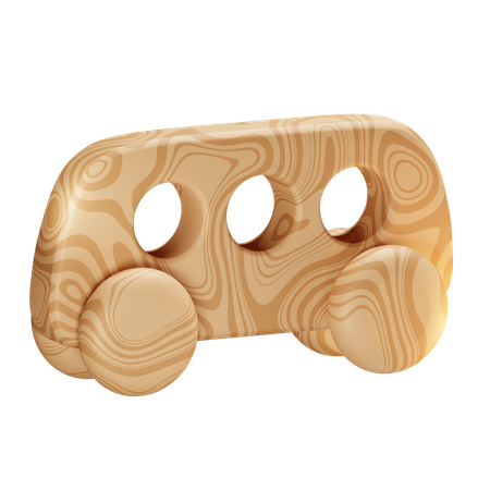 Carro de madera  3D Icon