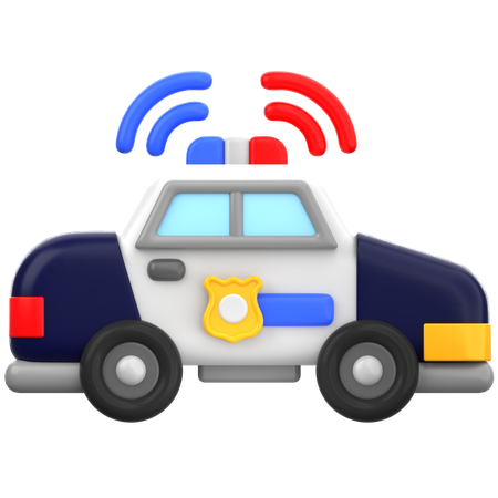 Coche de policía  3D Icon