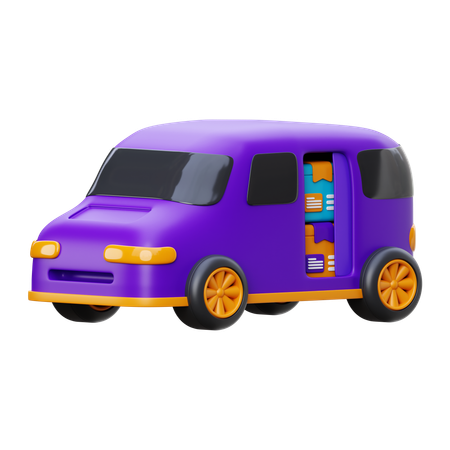 Coche de reparto  3D Icon