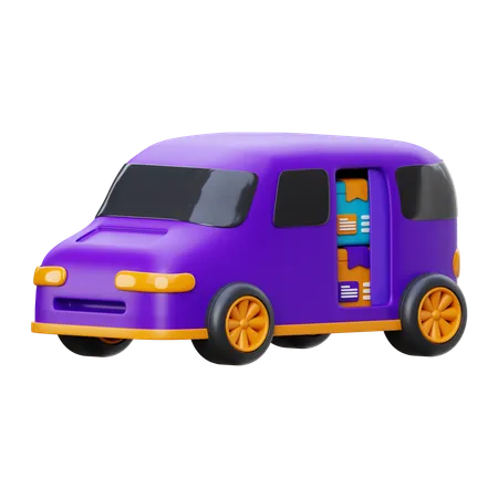 Coche de reparto  3D Icon