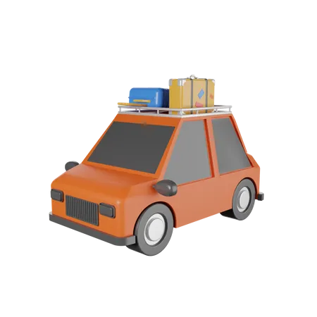 Coche de viaje  3D Illustration